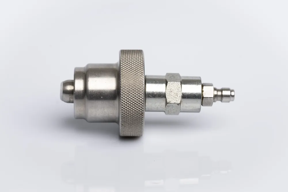 Male Paintball (Foster type) to Hand Tight Stainless Steel SCBA Fitting