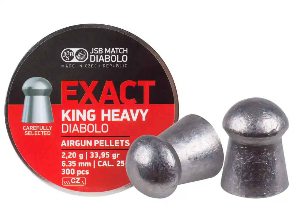 JSB Diabolo Exact King Heavy .25 Cal | 33.95gr | 300ct
