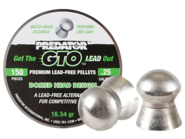 Predator GTO Lead Free Pellets .25 | 16.54gr | 150ct
