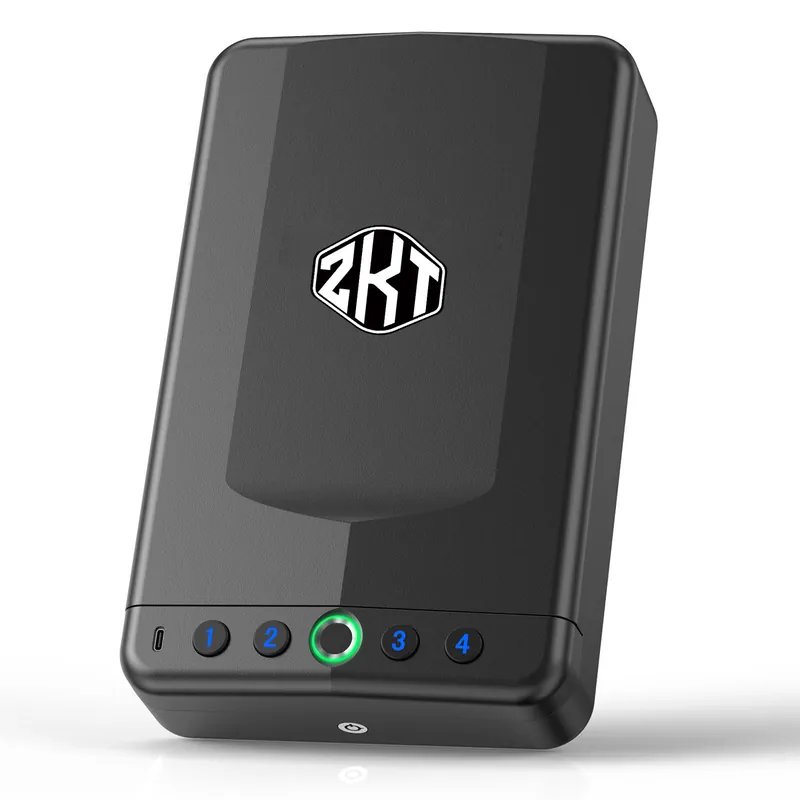 Biometric Portable Handgun Safe with Quick Access for Nightstand or Travel