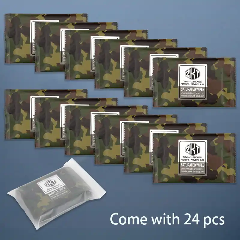 Prepackaged Oil Saturated Gun Wipe (24 pcs/pack)
