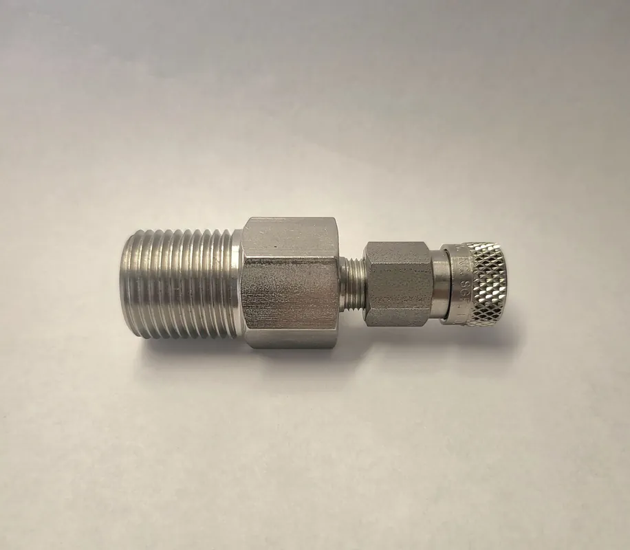 Wrench-Tight Stainless Steel FireHouse Adapter to Stainless Steel Female Foster Quick Disconnect