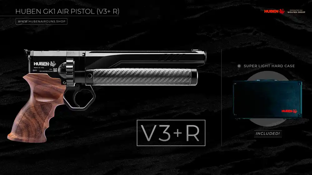 Huben GK1 V3+ R Air Pistol · Cal .30 (7.62mm)