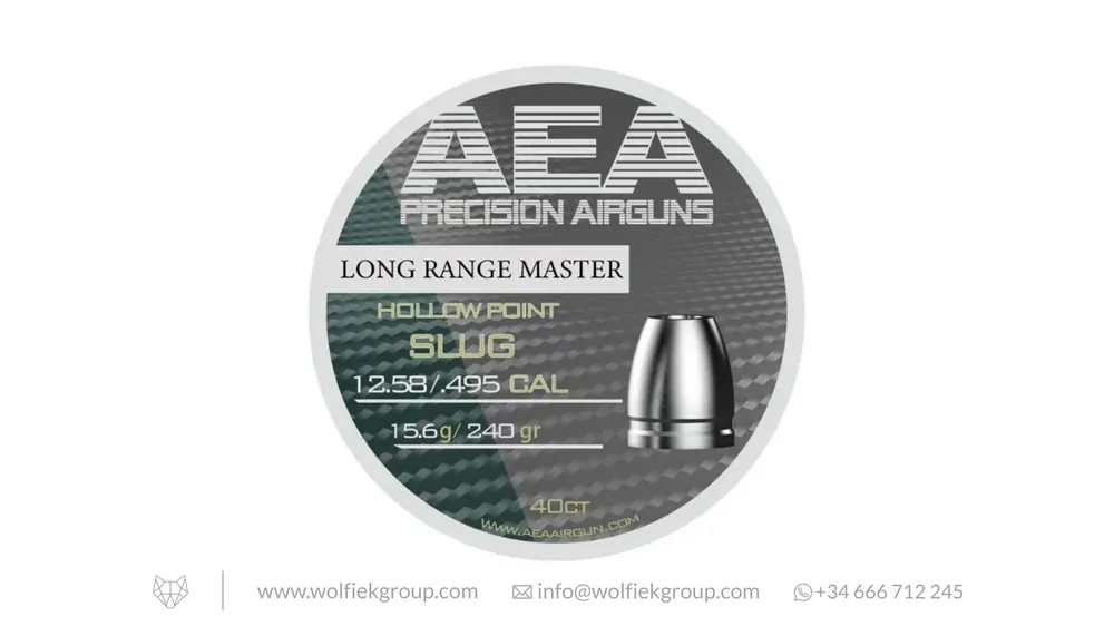 AEA Long Range Master Hollow Point Slugs – Cal .495 (12.58mm) | 15.6g (240gr)