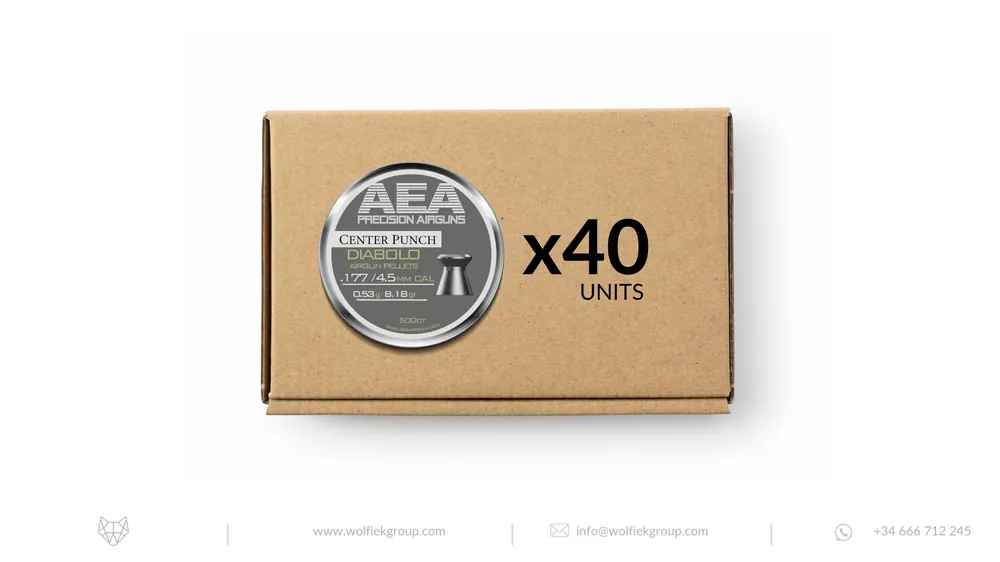AEA Master Box Center Punch Diabolo Pellets – Cal .177 (4.5mm) | 0.53g (8.18gr)