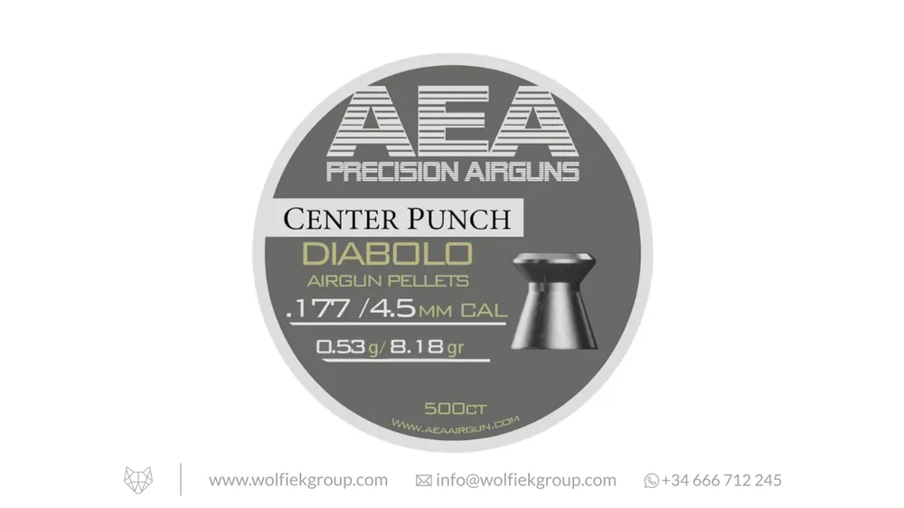 AEA Center Punch Diabolo Pellets – Cal .177 (4.5mm) | 0.53g (8.18gr)