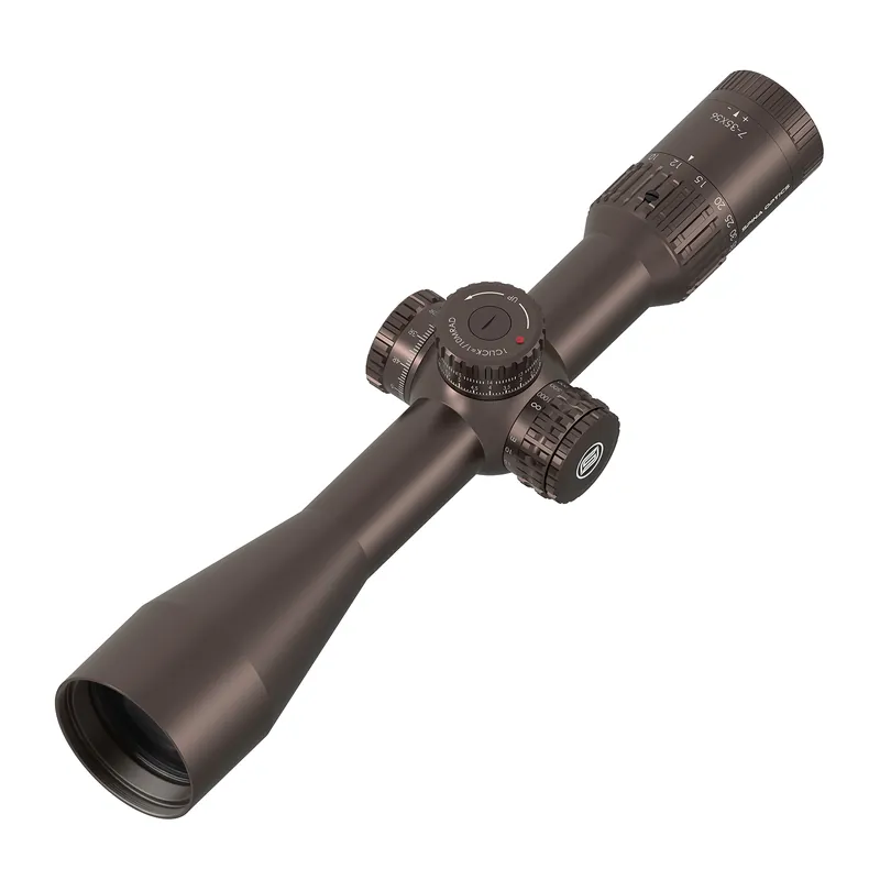 GLACIER 7-35×56 ED FFP – Anodized Bronze, 34mm Tube, IPX7, MRAD Reticle