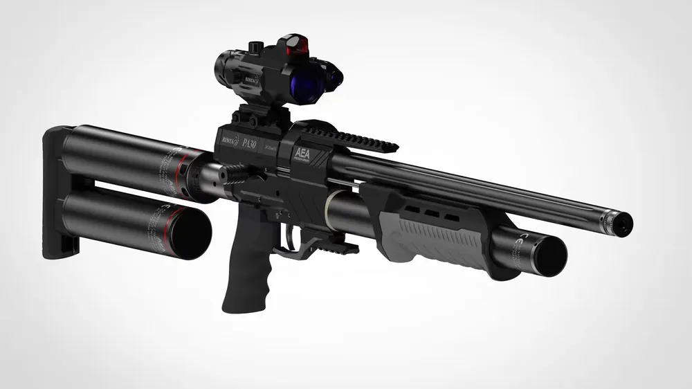7000psi BinTac PA Series 30Cal 15′ 22′ Inches w/wt Regulator Installed