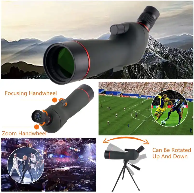 Gumo 20-60×60 Spotting Scope with Tripod,HD BAK4 Prism Full Multi-Coated Lens