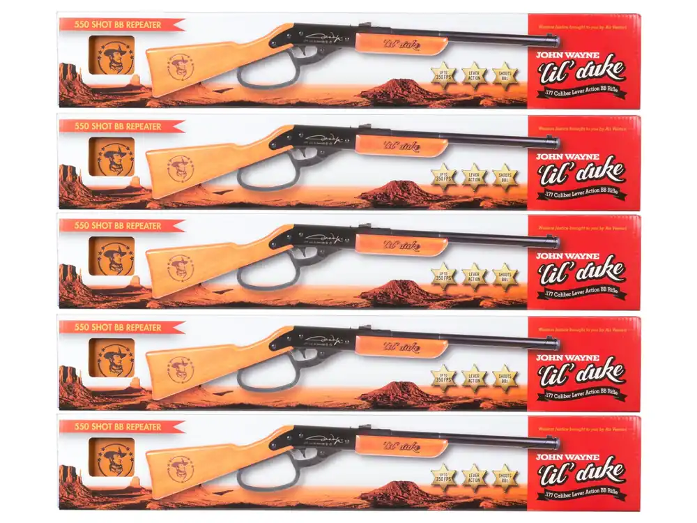 John Wayne Lil Duke BB Gun Rifle, 5ct