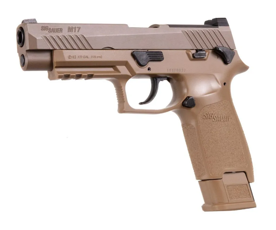 SIG Sauer M17 Pellet Pistol, Coyote Tan, Fixed Sights