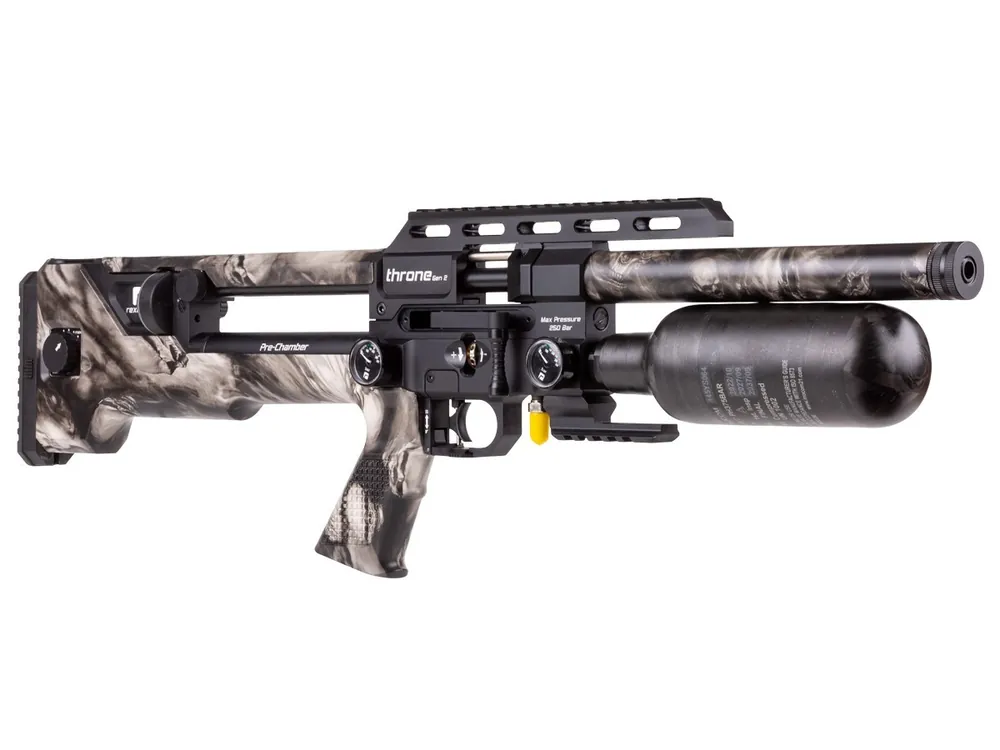 Reximex Throne Gen2 Compact PCP Air Rifle Skull Camo, .25 Caliber