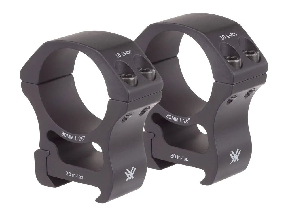 Vortex Pro Series High 30mm Rings, Weaver/Picatinny
