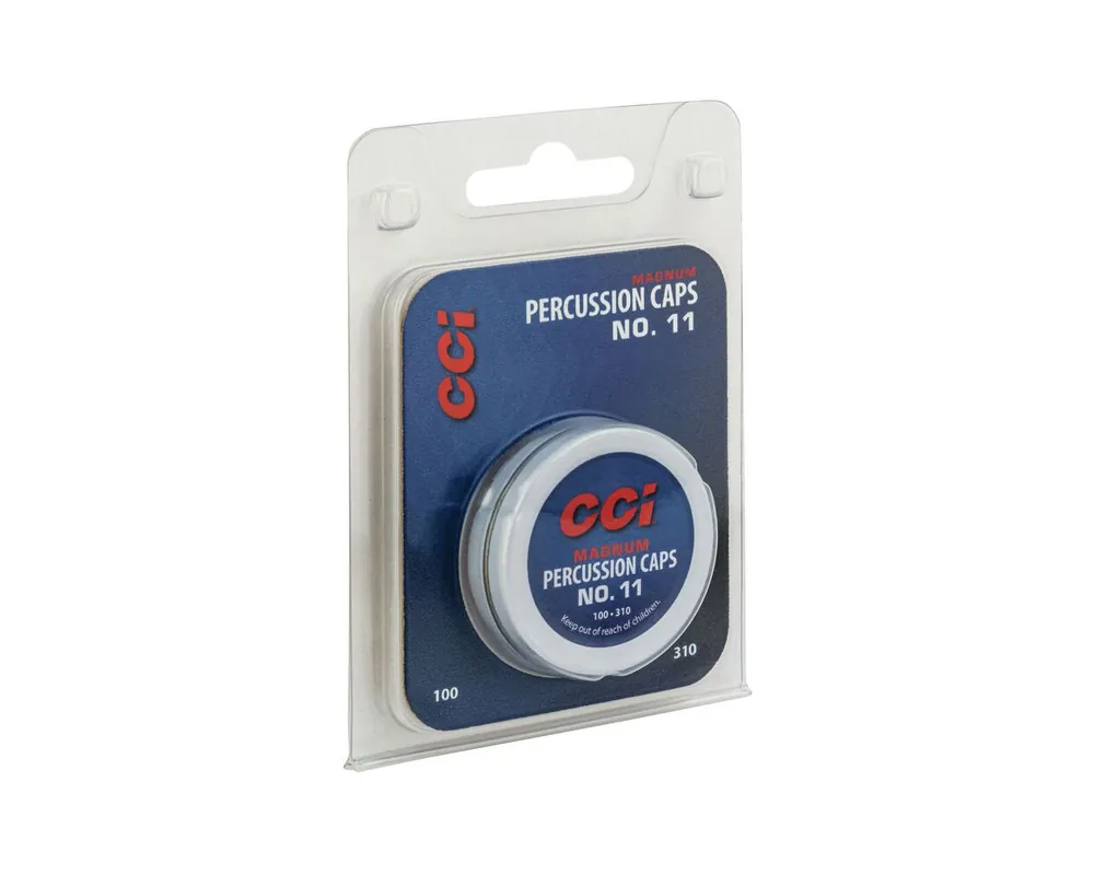 CCI No. 11 Magnum Percussion Caps Tins of 100***This is a HazMat Shipment, put percussion caps only in the cart***