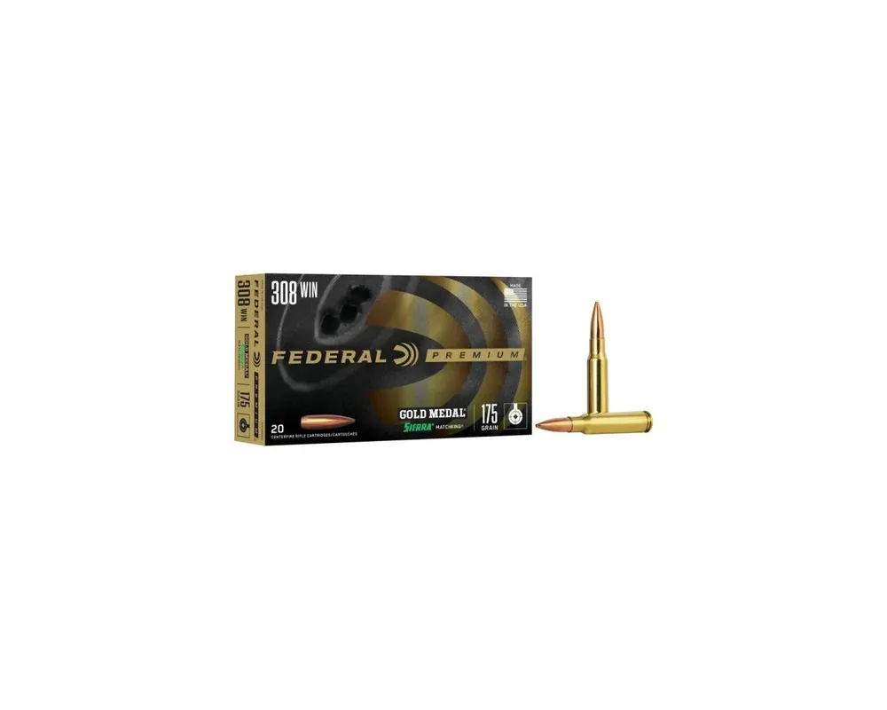 Federal Gold Medal Match 308 Winchester 175 Grain Sierra Match King