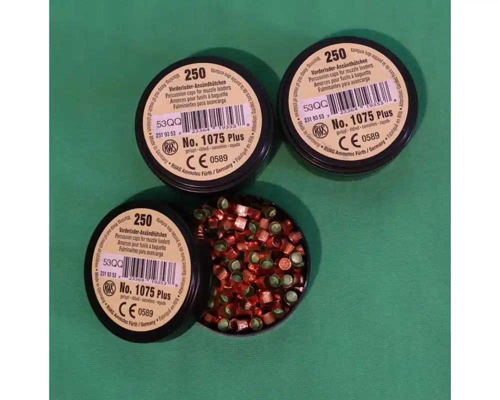 RWS 1075+ (Plus) #11 Magnum Percussion Caps for Muzzleloaders 250 per Tin***This is a HazMat Shipment, put percussion caps only in the cart******