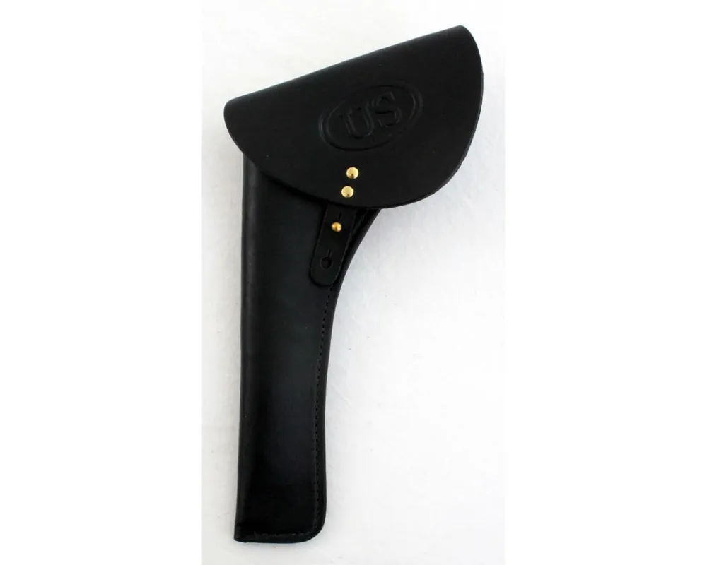 US Embossed Calvary Style Flap Holster Black