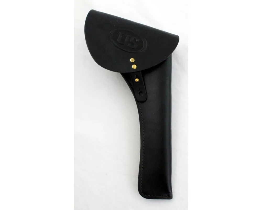 US Embossed Cavalry Style Black Flap Holster