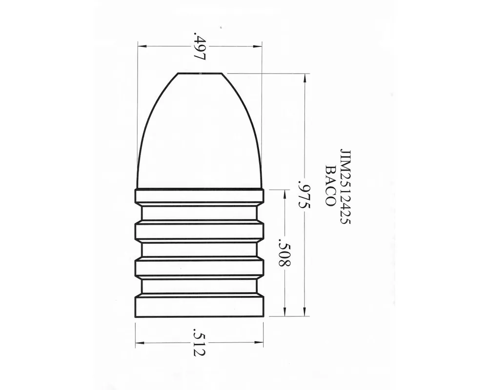 .251" 425 grn RNFP 2-Cavity Cast Bullet Mould