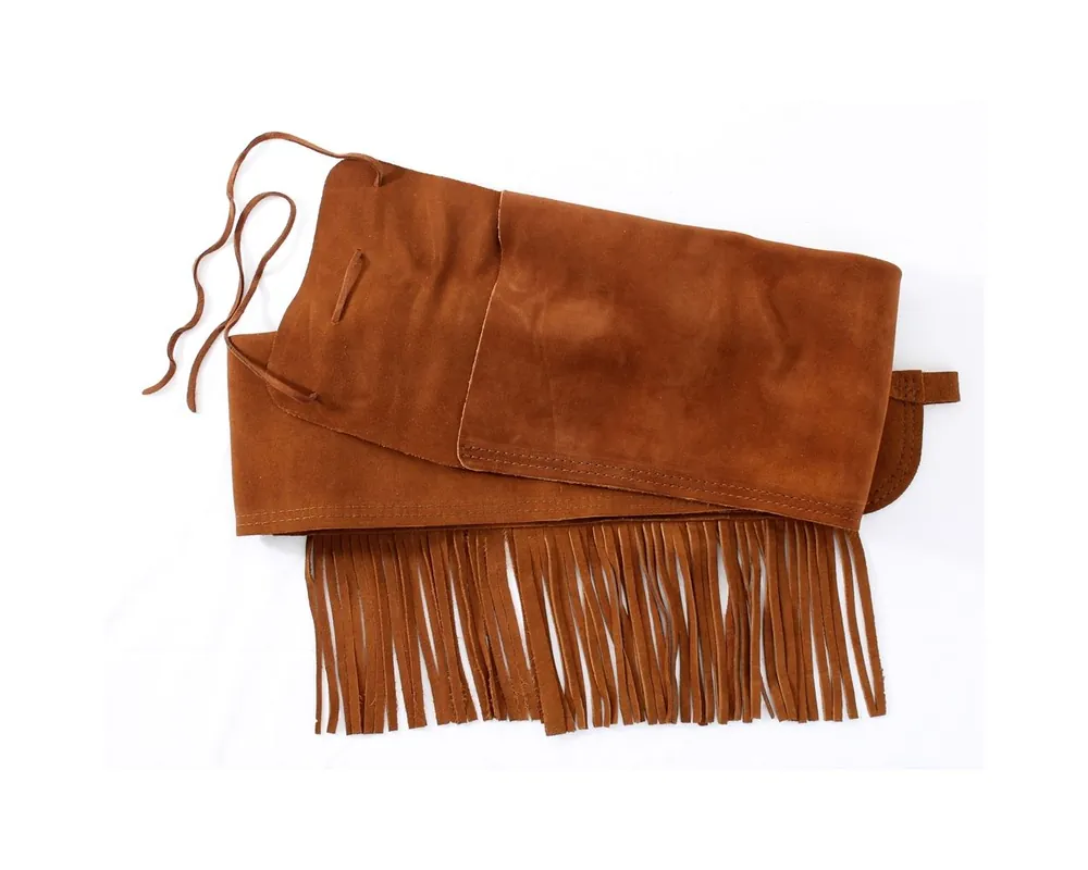 Fringed Rifle Cover 40", Suede Leather