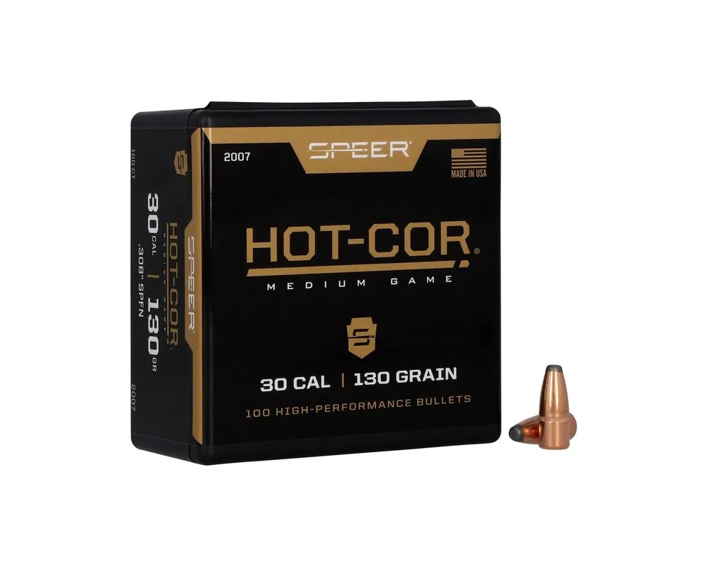 .308" Diameter 130 Grain FNSP Jacketed Bullets Box of 100