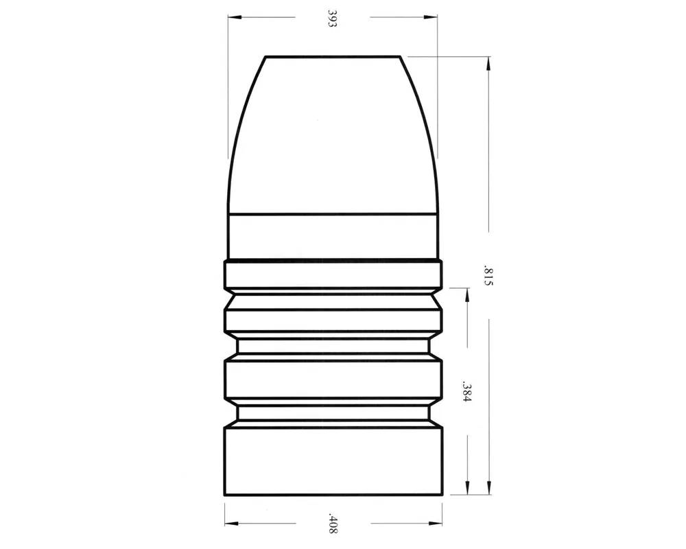 .408" 260 Grain 1-Cavity Flat Nose Bullet Mould
