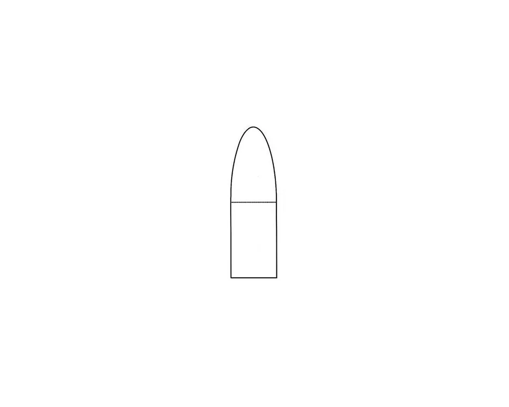 .447" 530 Elliptical Grain Paper Patch Bullet Mold 1-Cavity Flat Base