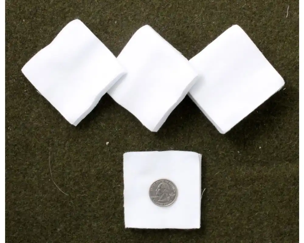 2 1/2" Square Cotton Flannel Cleaning Patches Bag of 1000