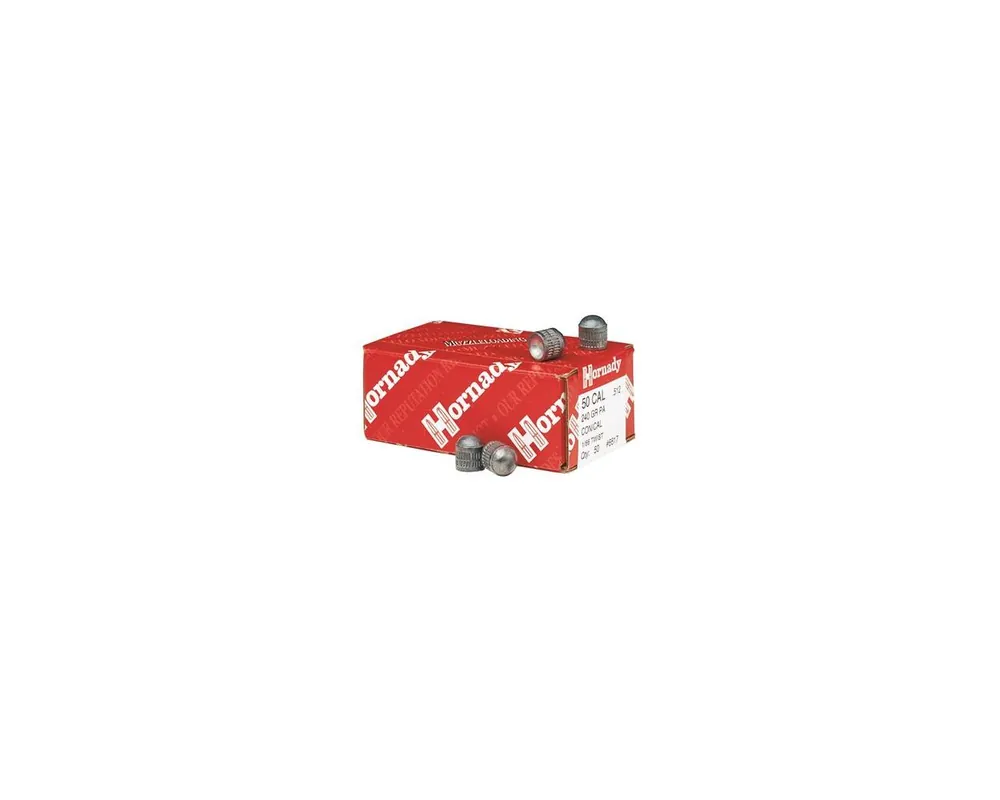 50 Caliber Hornady Great Plains 240 Grain PA Conical Box of 50