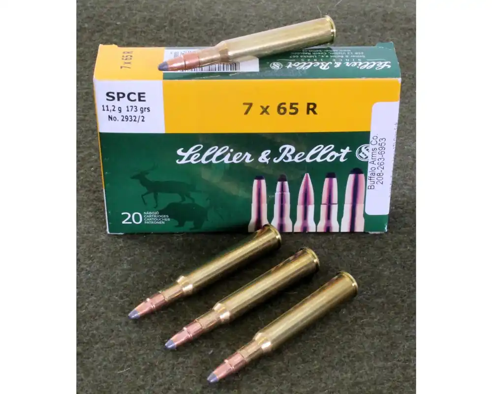 7x65R Sellier & Bellot Ammo 173 Grain Jacketed SPCE Box of 20