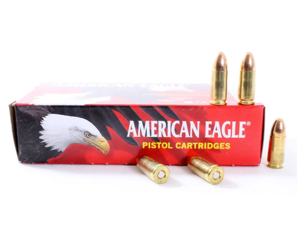 Federal 9mm Luger American Eagle Ammo 115 Grain FMJ Box of 50