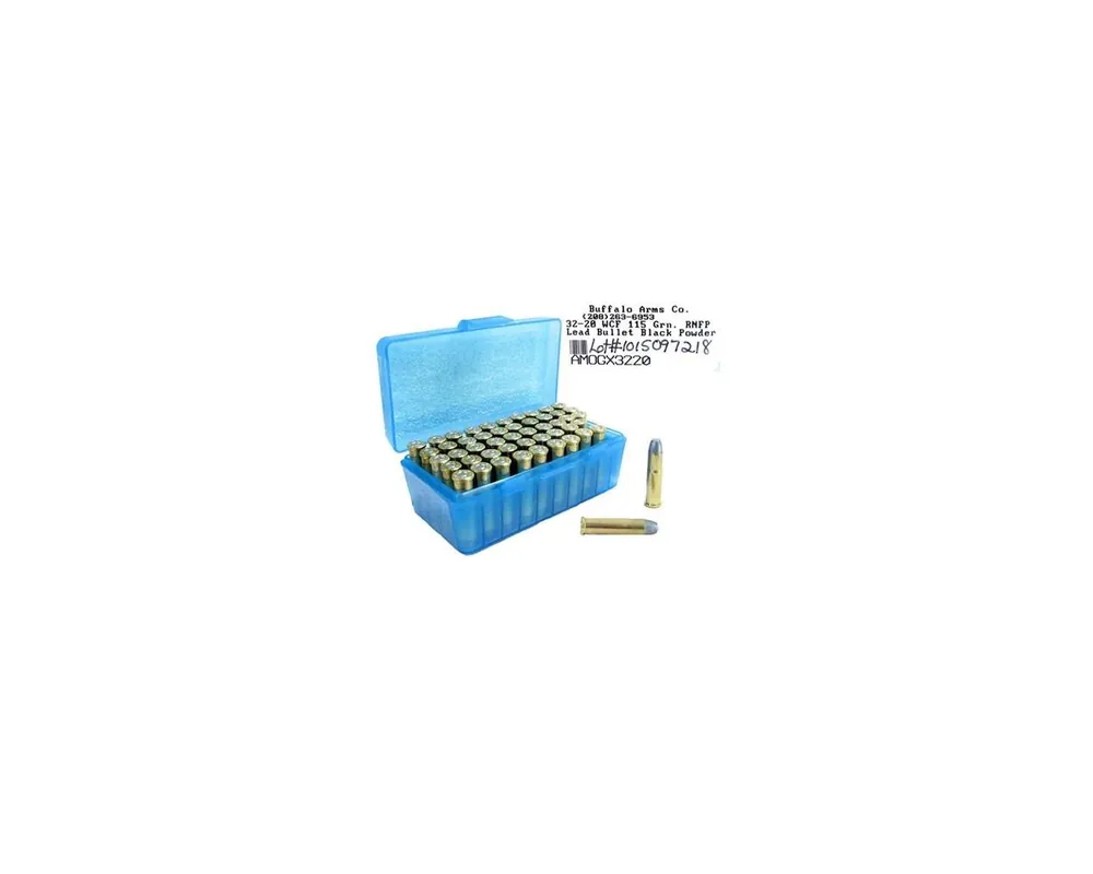 32-20 WCF 115 Grain RNFP Lead Bullet Black Powder Cowboy Ammo Box of 50