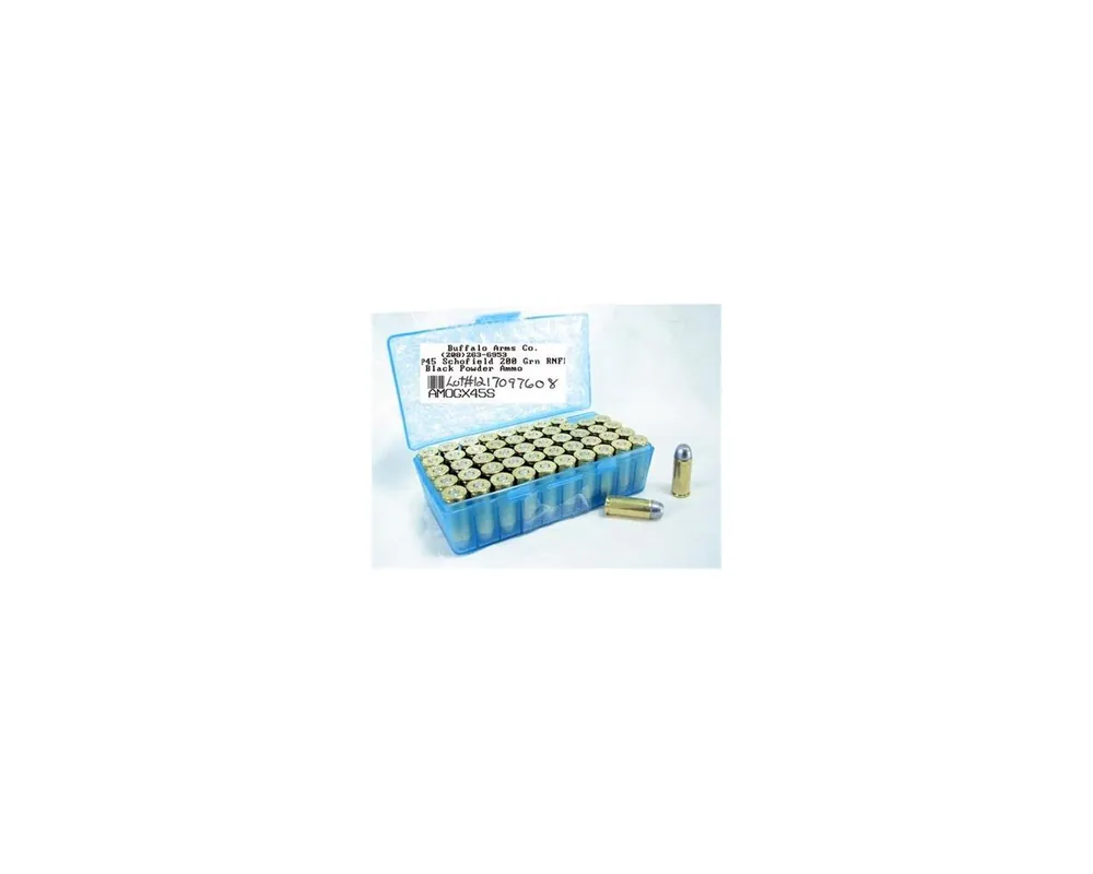 45 Schofield 200 Grain RNFP Black Powder Ammo Box of 50