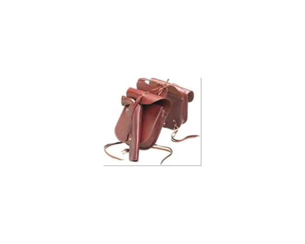 Leather Cavalry Pommel Bag with Holster
