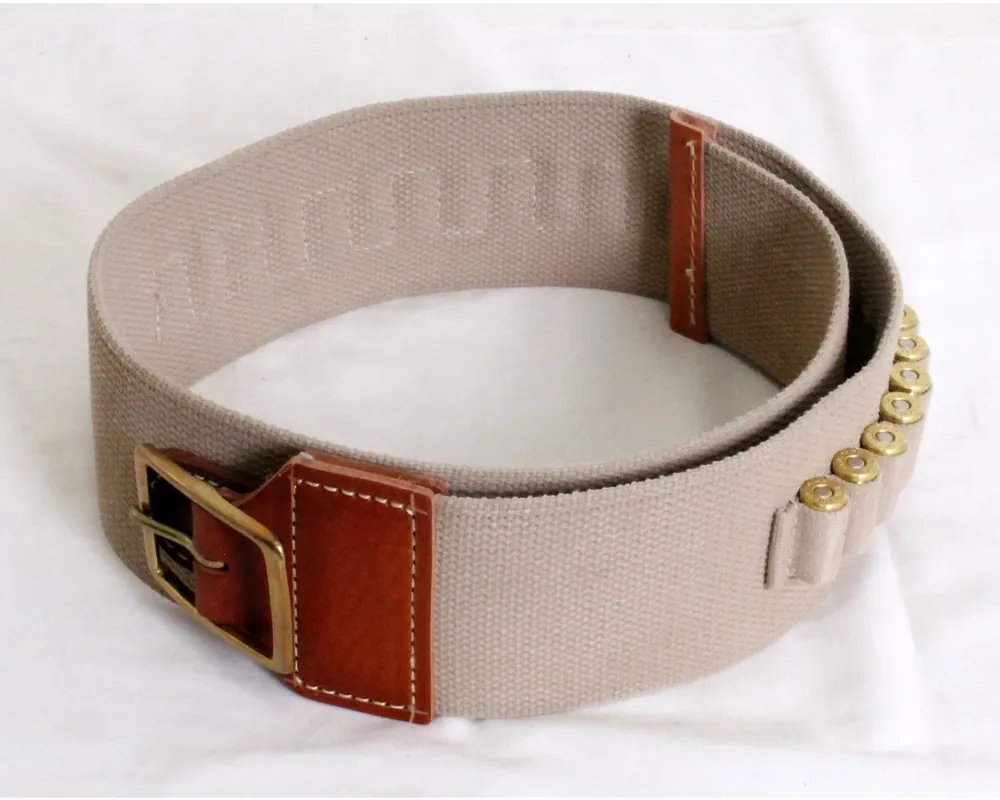 Cartridge Canvas Web Belt 3" 25 Loop Pistol Cartridge Belt