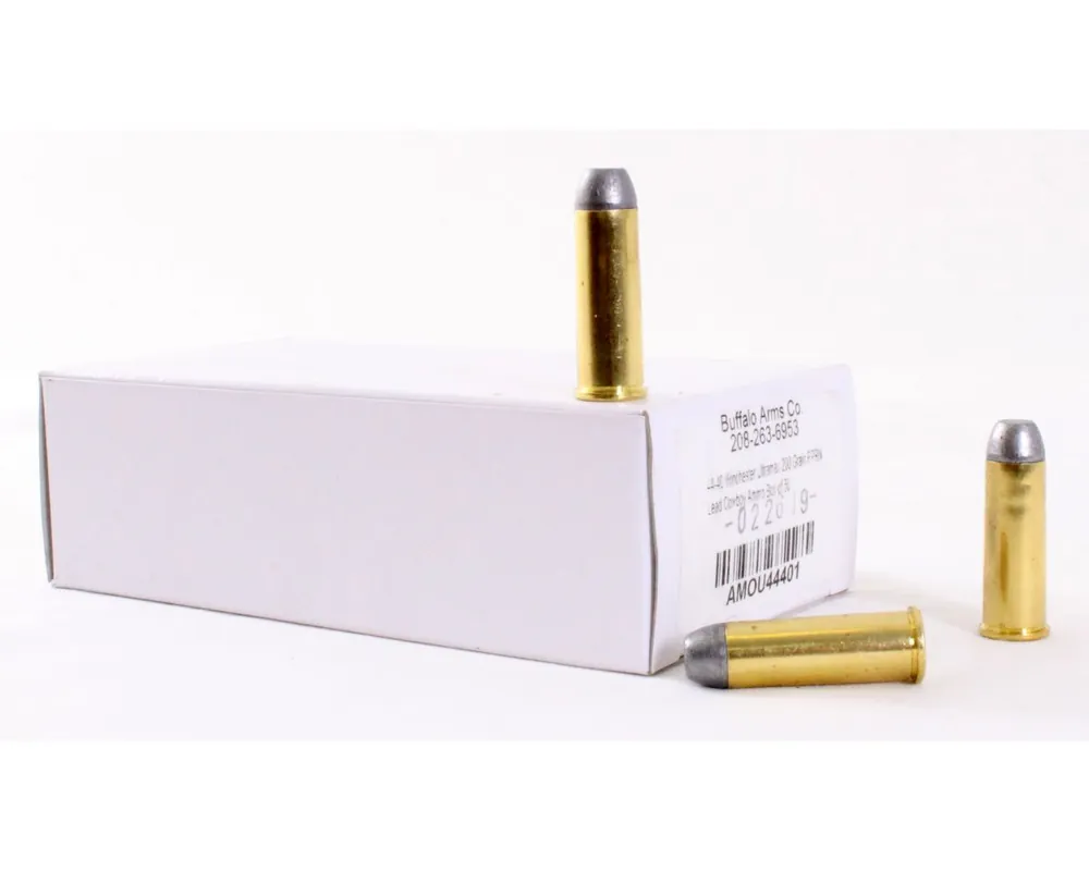 44-40 Winchester 200 Grain FPRN Lead Cowboy Ammo Box of 50