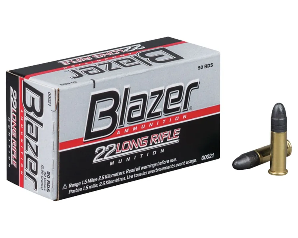 CCI 22 Long Rifle Blazer High Velocity Ammunition 40 Grain LRN 1235 FPS Box of 50