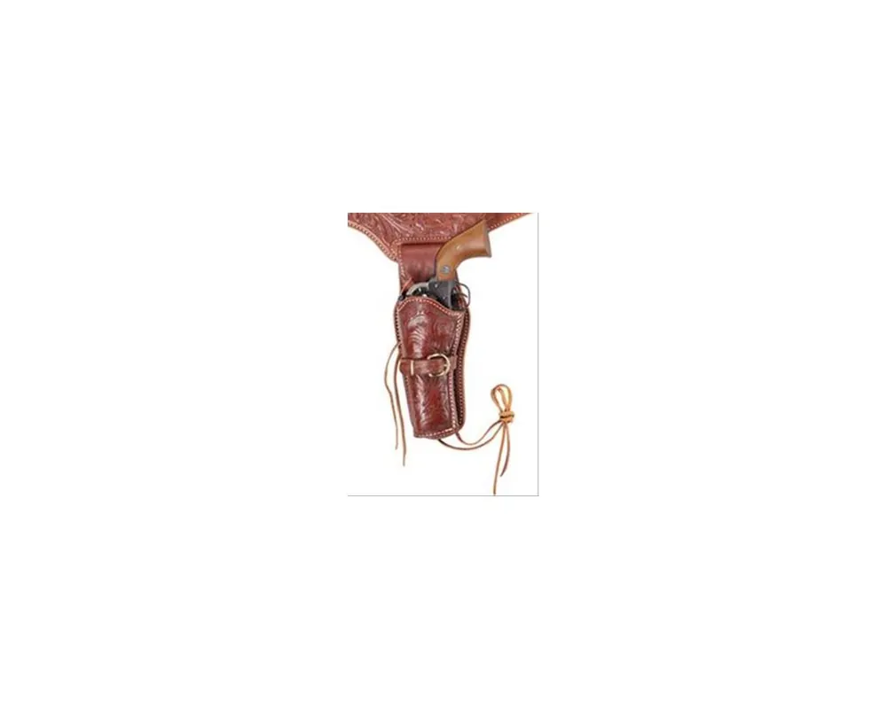 Texan Leather Holster Fully Hand Carved Walnut Oil Left Hand