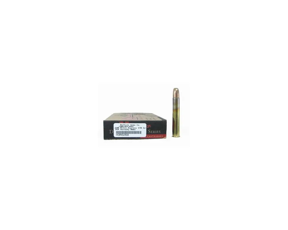 500 Nitro Express 570 Grain DGX Hornady Ammo Box of 20***Limited to Stock on Hand***