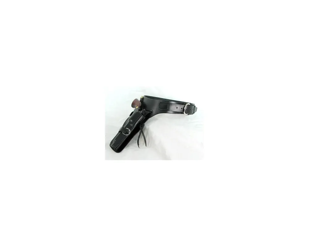 Wyoming Black Leather Holster Belt