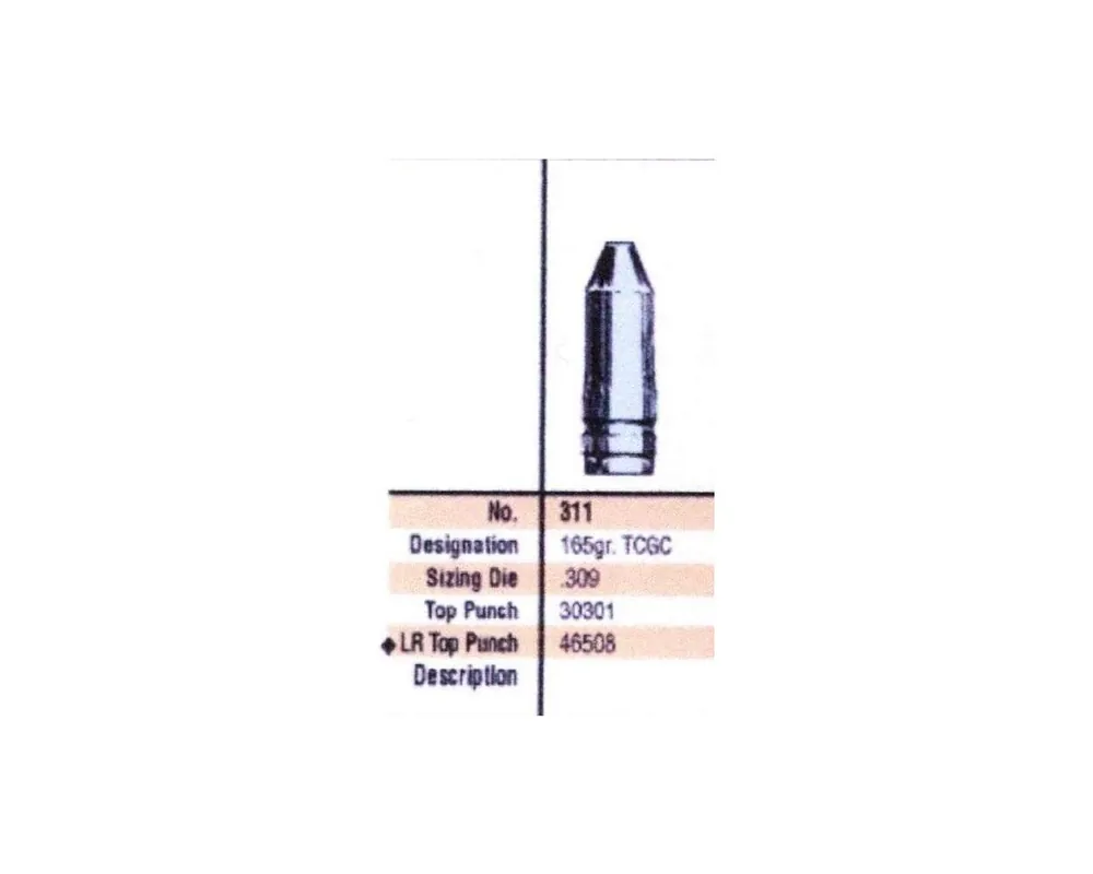 ..309" 165 Grn TCGC Saeco 2-Cavity Cast Bullet Mold