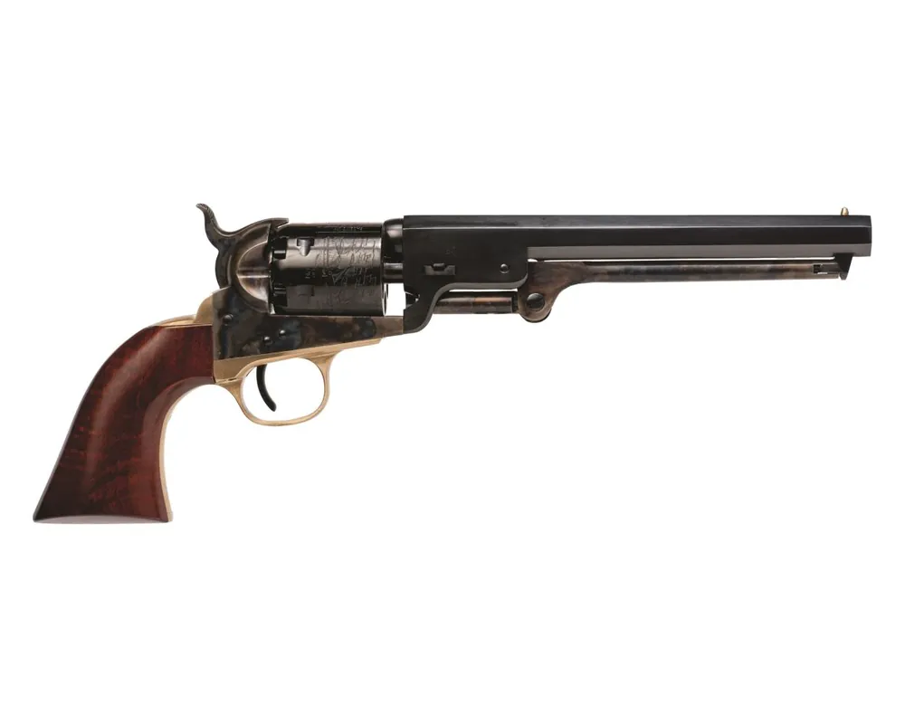 1851 Navy Percussion Black Powder Revolver Oval Trigger Guard 7 1/2" .36 Caliber Uberti