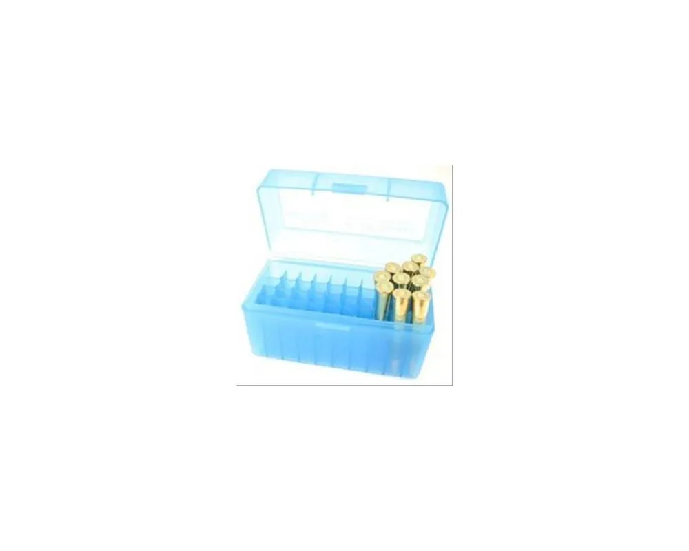 MTM RM-50-24 50 Round Clear Blue Ammo Box