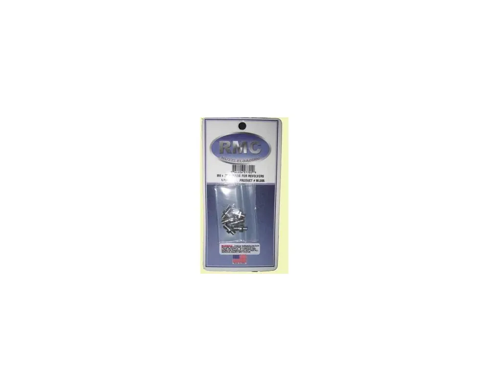 Muzzleloading Steel Nipples M6 x .75 Thread for Pietta Revolvers and #10 Caps Price for Package of 6