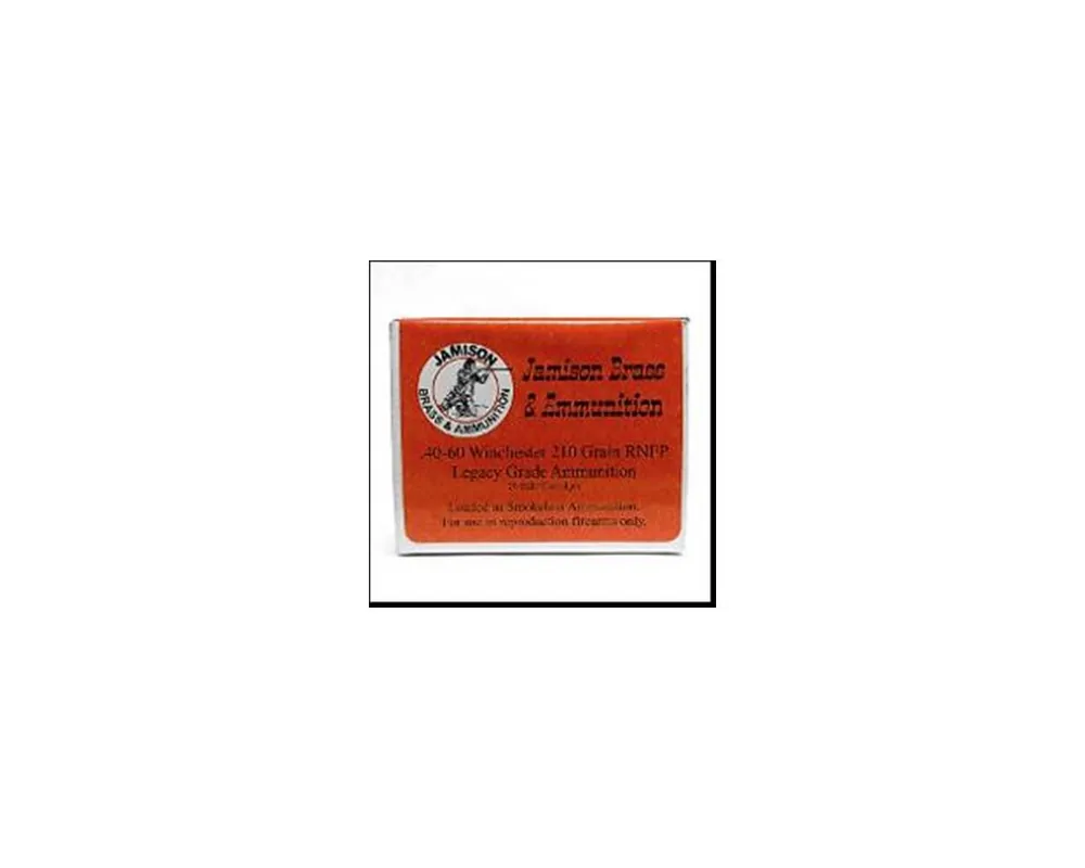40-60 Winchester 210 Grain Jamison Ammunition***Discontinued by Jamison see Item #AMO4060WIN2 or AMOBP4060WIN***