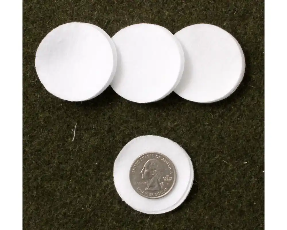 1 1/2" Rnd Cotton Flannel Patches for 6mm-.30 Caliber Bag of 600