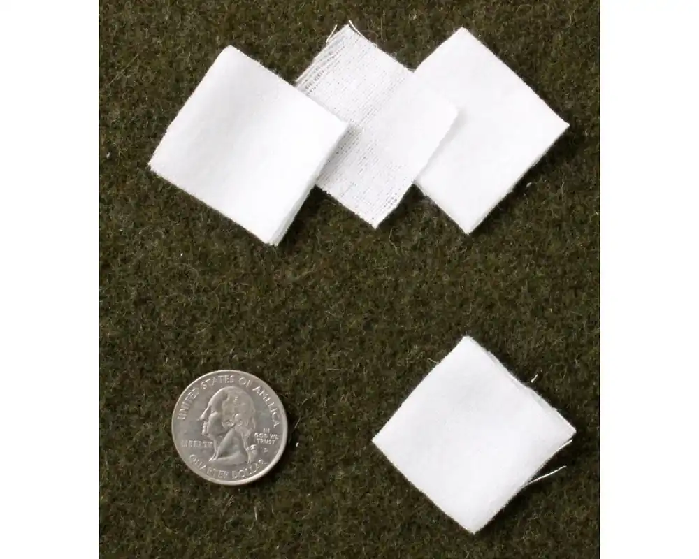 1 1/8" Square Cotton Flannel Cleaning Patches Bag of 1000