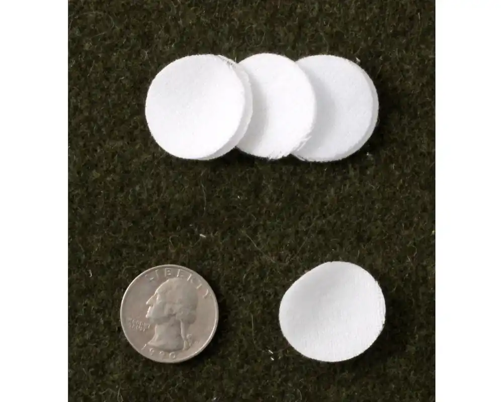 1" Round Cotton Flannel Cleaning Patches for .22-.270 Bag of 300