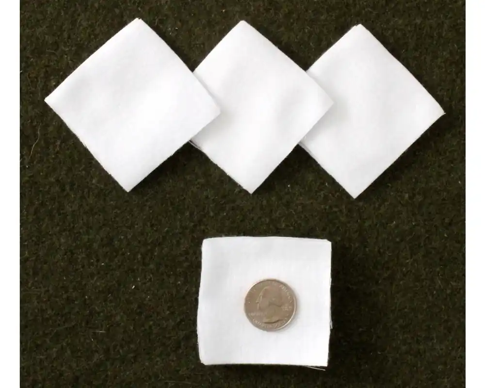 2 1/4" Square Cotton Flannel Cleaning Patches Bag of 750