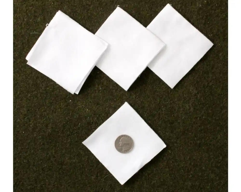 3" Square Cotton Flannel Cleaning Patches Bag of 500